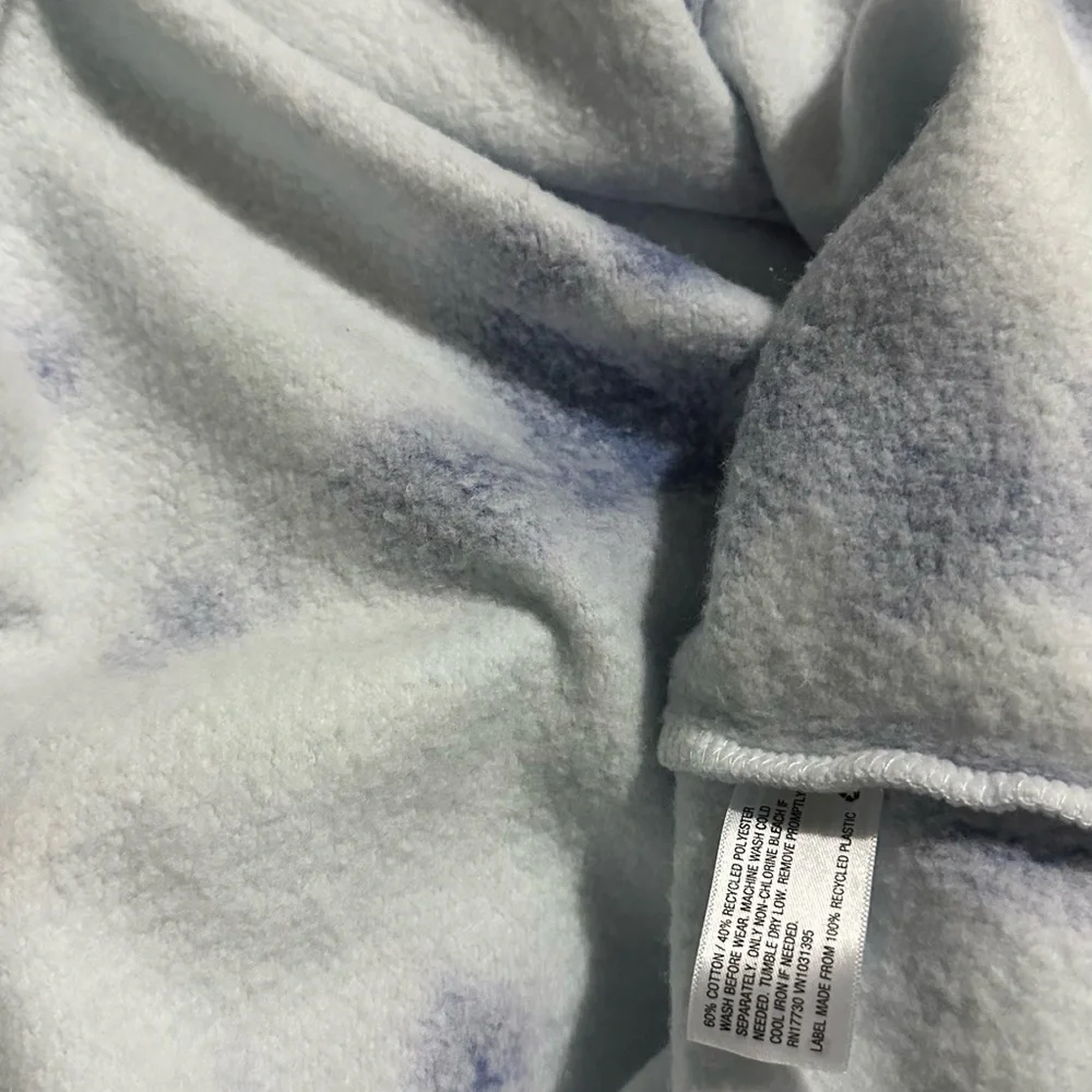 104 Wild Fable | EUC Cotton Blue White Tie-Dye Cropped Hoodie Sweatshirt (XS/S) - Picture 6 of 10
